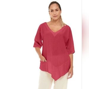 Oh My Gauze! V-Neck Blouse Size 2 (12-14/L-XL) US